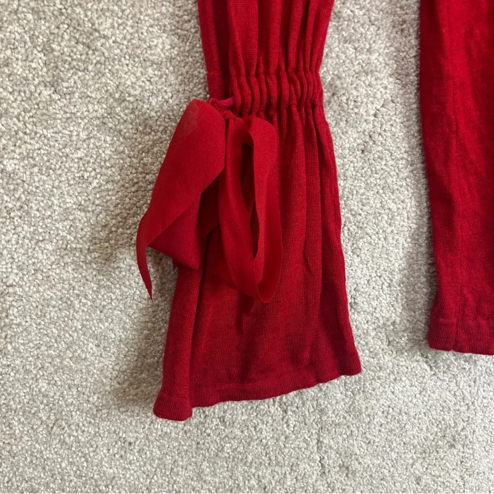 RSVP by Talbots Sweater Womens Medium Petite Red Merino Wool Pullover- 1446* - Picture 8 of 10